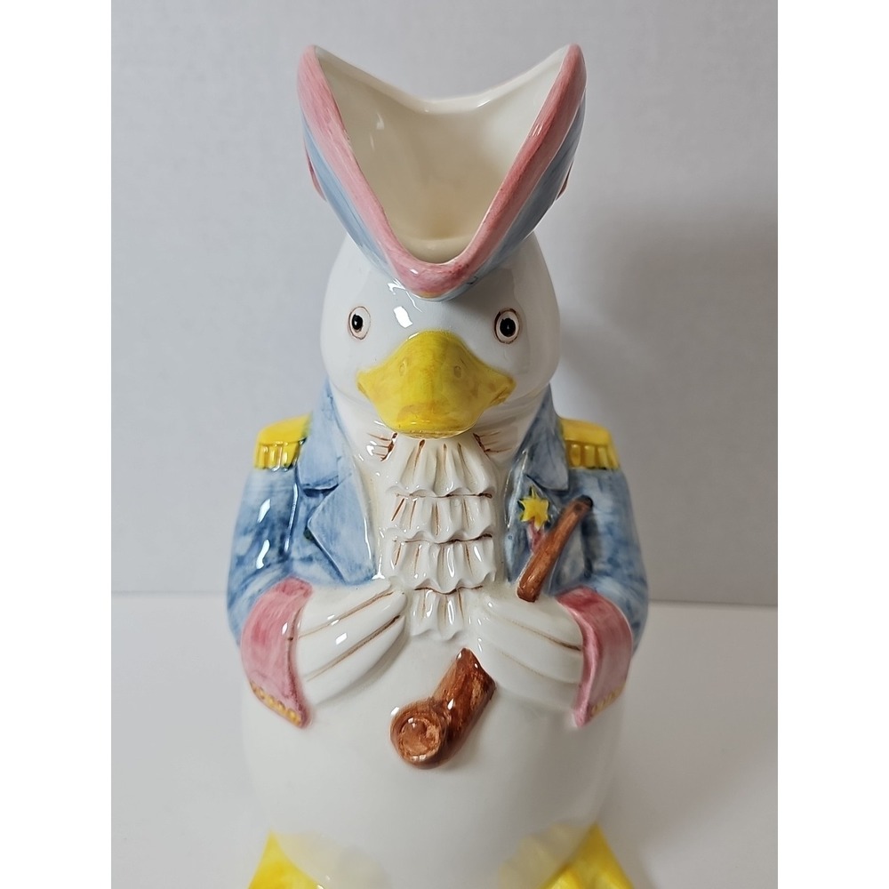 Vintage Fitz and Floyd Duck Admiral Revolutionary War Mug And Pitcher - Picture 3 of 15